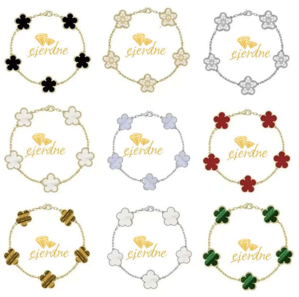 

Clover Vanly Clean Advanced New Sterg Sier Five wer Colorless Designer Bracelet Girlfriend Gift