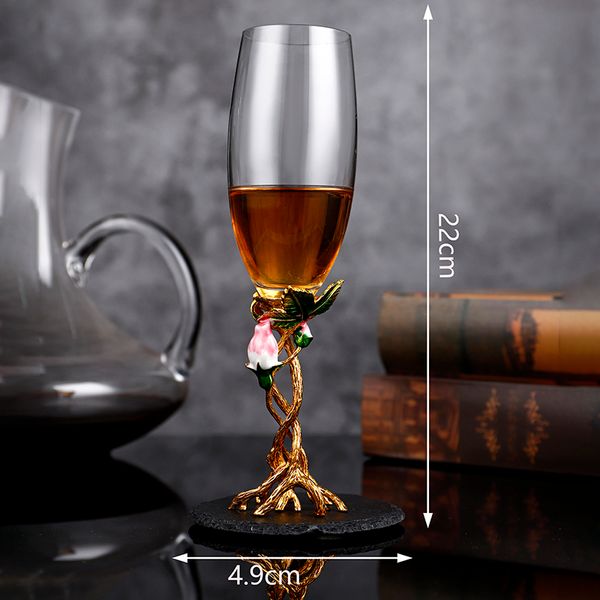 

Creative enamelled Crystal Glass Champagne Glass Wine Glass Set for home Sparkling wine glasses