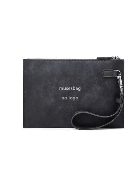 

New men's grab bag Crazy horse print grab bag soft surface waterproof business mobile phone bag underarm bag span coin wallet, Brown