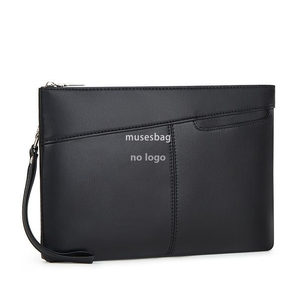 

New high quality men's grab bag PU leather Grab Bag Soft waterproof business mobile phone bag underarm bag, Black
