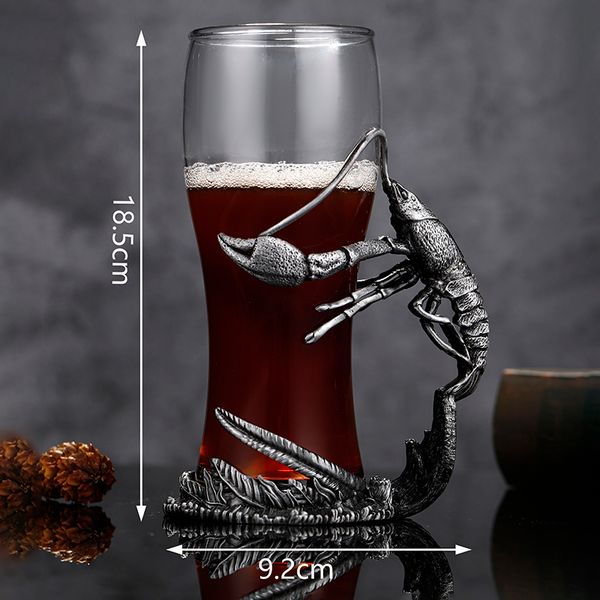 

High-end creative personality Lobster glass beer high-end process brewing glass capacity