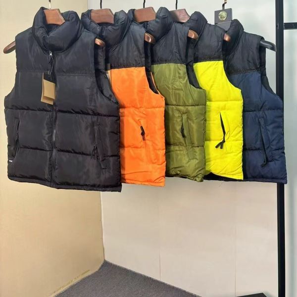 

Mens Vests Designer Puffer Vest Jackets women Waistcoat Winter Down Vests Unisex Couple Bodywarmer Mans Sleeveless cotton Outdoor Warm gilet thicken padded jacket, Yellow