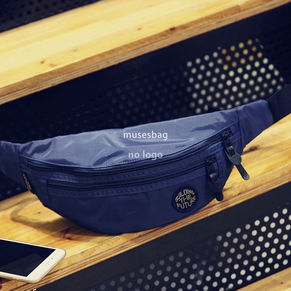 

Korean casual chest bag men's shoulder bag Fashion crossbody bag waterproof waist pack sports riding bag outdoor dead flying bag, Blue