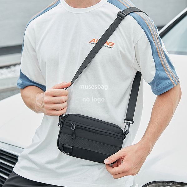 

Crossbody bag Men's fashion brand casual all-in-one simple street fashion trend solid color small shoulder bag for women messenger bag, Black