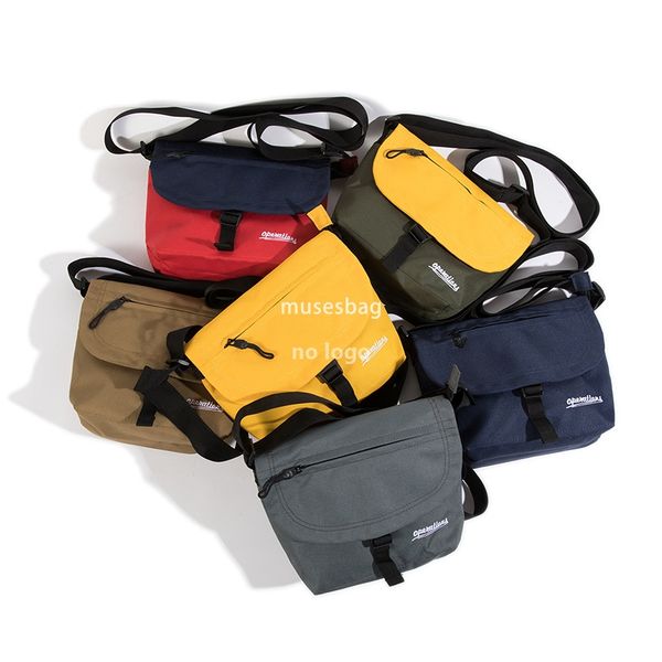

Japanese street canvas men's and women's crossbody bag fashion color contrast shoulder bag casual ins clamshell small messenger bag, Grey