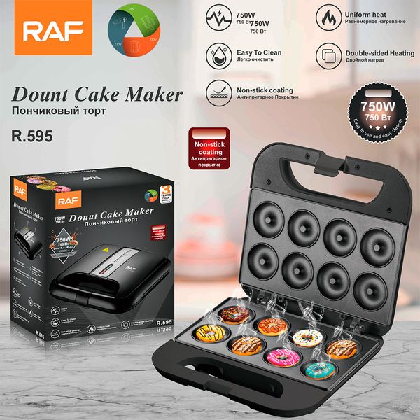 

RAF European standard household donut hine, breakfast hine, internet celebrity 8-hole cake round cake hine, light food hine, baking
