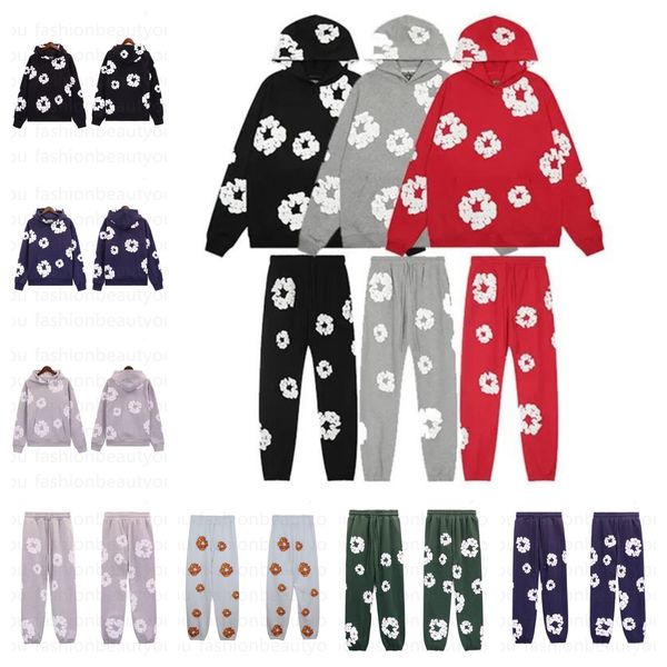 

Designer Men Hoodie Denim Hoodie Pullover Men Women Fashion Loose Sweatshirts Pant Man Casual Black White Floral Clothes Tops Sweatshirt, C2