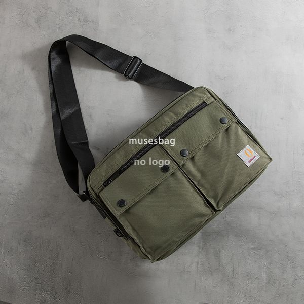 

Korean version of men's shoulder bag fashion student crossbody bag single shoulder bag Japanese school style simple canvas satchel tide, Blue