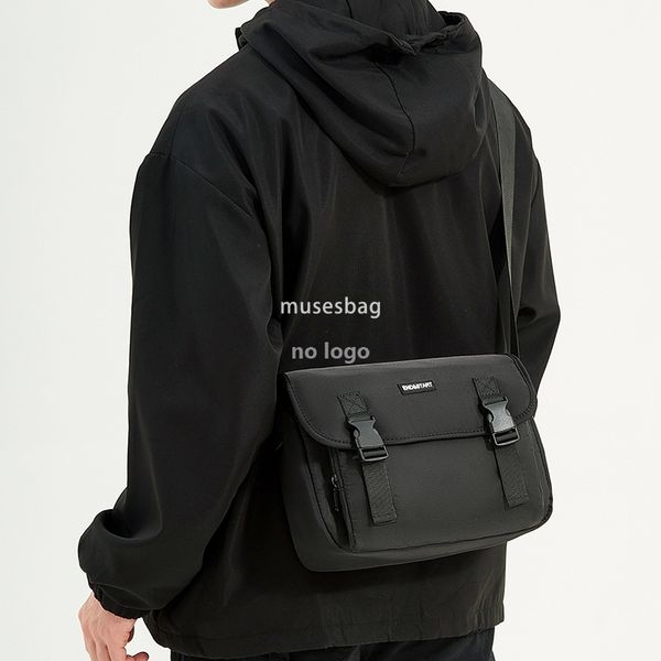 

College crossbody bag men's fashion brand shoulder bag casual large capacity crossbody backpack day messenger bag boys, Black