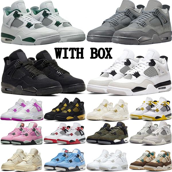 

free shipping with box basketball shoes black cat mens womens Wet Cement military sail Oxidized Green white oreo Thunder sports trainers sneakers 36-47, Lightgreen