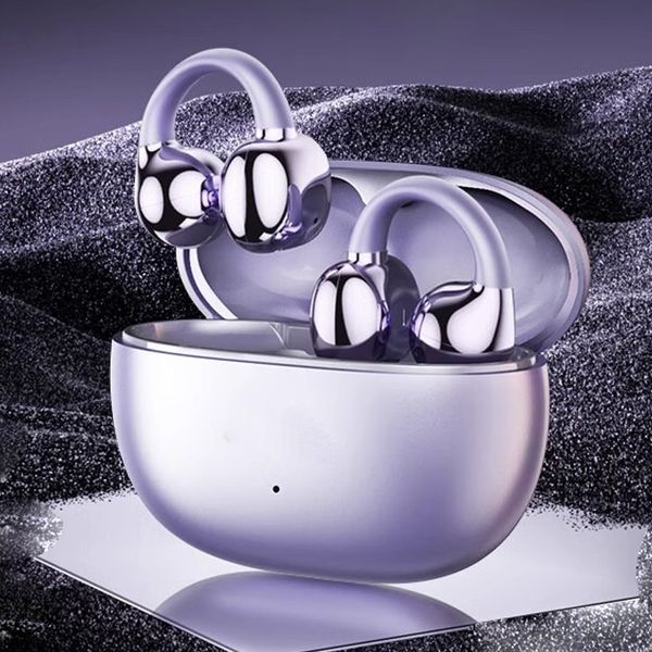Wireless Headset Bluetooth Earphone Ear Bone Conduction Stereo Open Ear Headphone Apple PRO max Long Play Time For Iphone Mobile Phones Ear Clip-on Earbuds