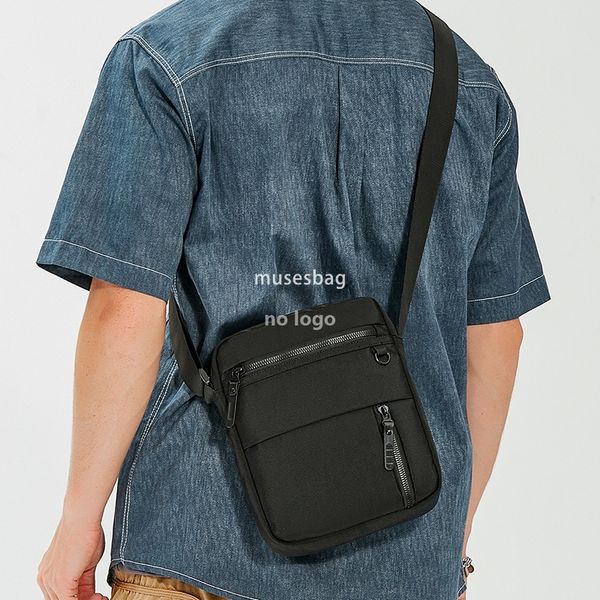 

Men's crossbody bag backpack shoulder bag Men's Korean waterproof Oxford cloth travel bag casual small bag messenger bag, Black