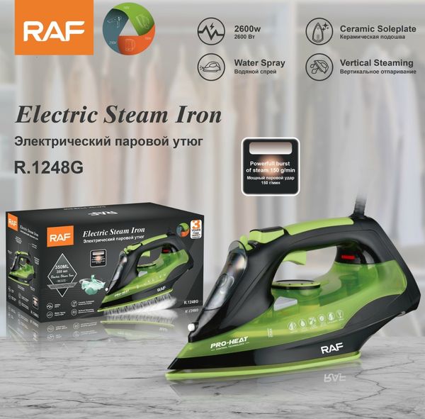 

European standard portable handheld steam iron for household export, high-power 2600W ceramic bottom plate electric iron