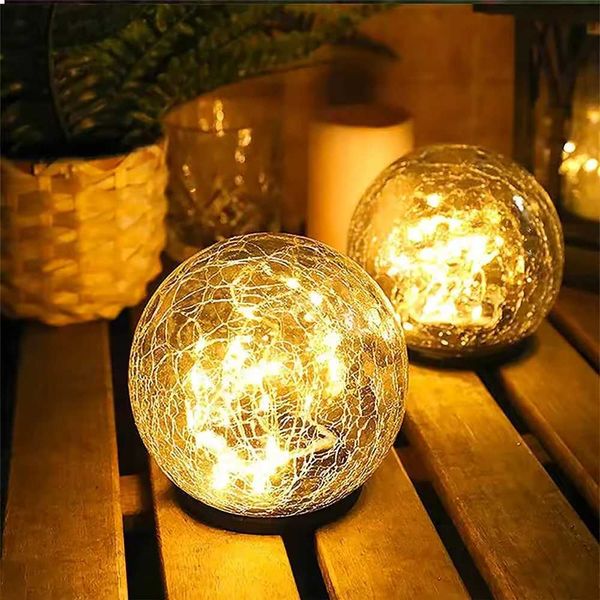 12cm Big Ball Solar Lamp Landscape Light LED Warm White Outdoor Decorative Waterproof Garden Light CL240813