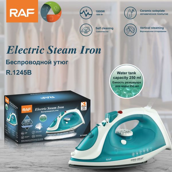 

European household strong steam spray temperature controlled electric iron handheld mini electric iron ceramic baseplate R.1245