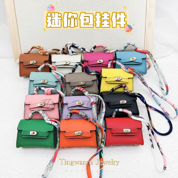 

New Mini Long LAILI Bag Pendant Cute Earphone Bag High end Leather Creative Car Keychain Pendant