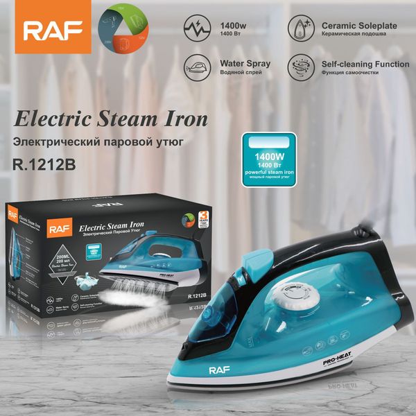 

European standard portable handheld steam electric iron for household use, with a super high power 1400W ceramic bottom plate for ironing clothes