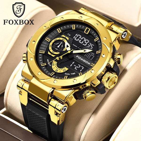 

LIGE Dual Display New Men's Waterproof Multi functional Watch Outdoor Sports Alarm Clock Night Light Electronic Watch, Fuchsia