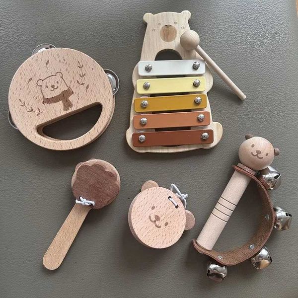 Baby Wooden Musical Instruments Toys For Preschool Kids Montessori Child Game Interactive Educational Y240813