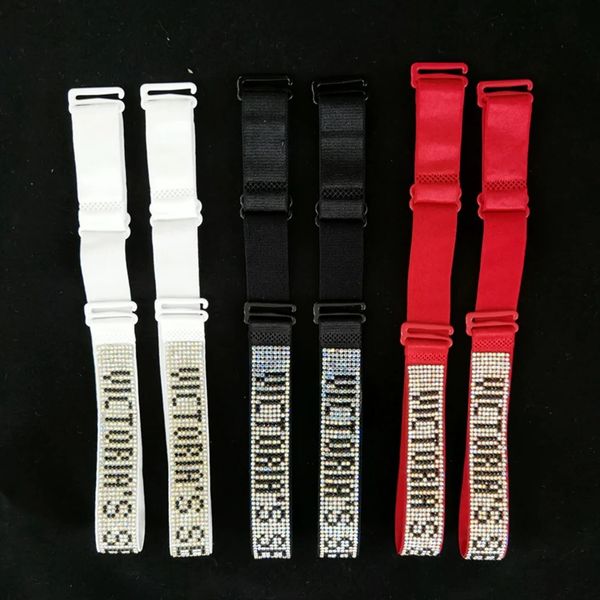 

Rhinestone Women LOVE Bra Strap Beha-bandjes strap Detachable Adjustable strap blingbling inlaid diamond looped shoulder strap