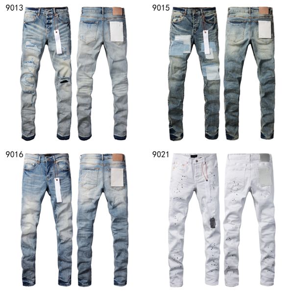 

mens jeans designer jeans men pant mens slim fit elastic embroidery skinny jean style cat whisker whitening men's broken hole denim luxury jeans for mens pants, Colour1