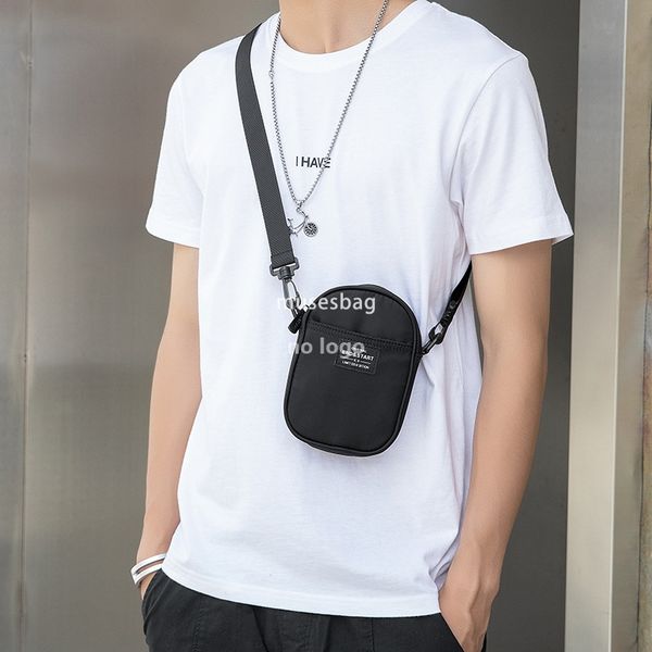 

New crossbody bag men's fashion brand Japanese ins fashion small backpack men's shoulder bag leisure satchel wholesale, Black
