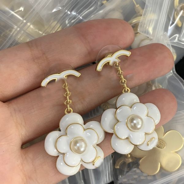 

Luxury Earrings pearl Designer 18k Gold Plated Crystal Zirconia Earrings for Women Diamond Earrings Wedding Party Jewelry