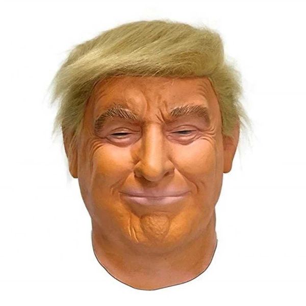 

Latex Full Head Face Human for Mask Festival Halloween Easter Costume Party Donald Trump Pial Cosplay Fans Y240813