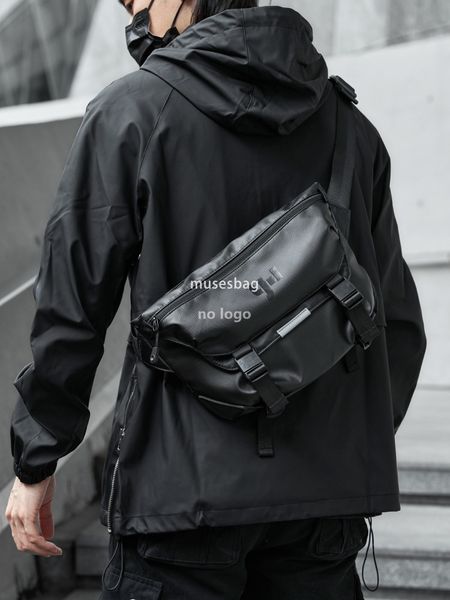 

Manufacturers direct sales fashion brand crossbody bag men's backpack commuting shoulder bag trend chest bag large capacity messenger bag in stock, Black