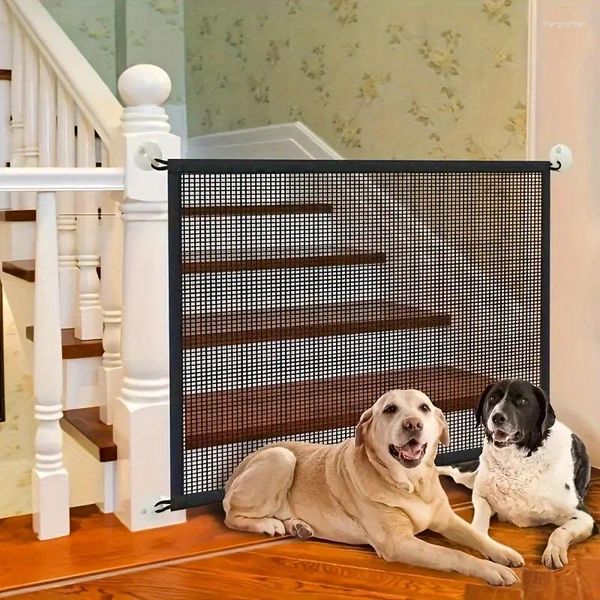 

Dog Apparel Pet Barrier Fence Portable Breathable Mesh Stairs Kitchen Entrance Indoor Gate Dogs Separation Guard Isolated Supplies, Pet fence