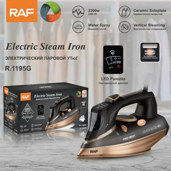 

RAF European standard automatic steam electric iron household handheld fully automatic visible temperature steam iron ironing hine