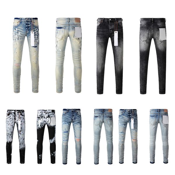 

designer jeans and jeans mens womens pants hole high street retro straight regular jeans biker slim fit motorcycle sweatpants joggers pant, Colour15