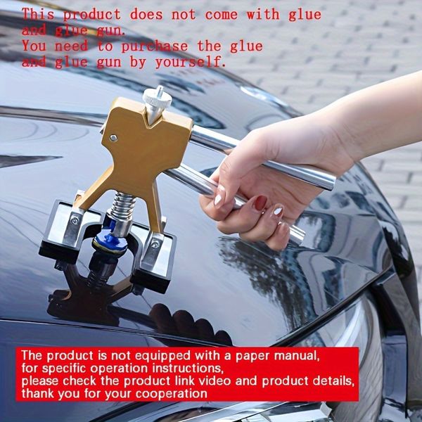 

Puller Remover Automotive Body Suction Cup Paintless Repair Tools Kit Auto Dent Removal For Car Dents With 18 Blue Sticky Sheets