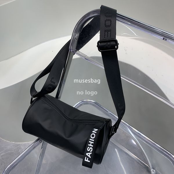 

New cylinder bag spring summer casual candy color single shoulder crossbody bag simple letter fluorescent bag female spot, Black