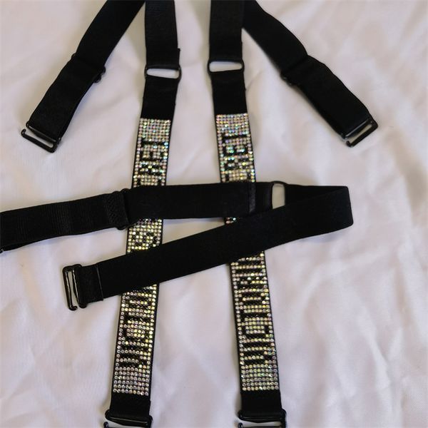 

Women's Diamond Bra Shoulder Strap Bling inlaid Vs Secret Letters Masonry Diamond Shoulder Strap Lingerie Accessories Strap