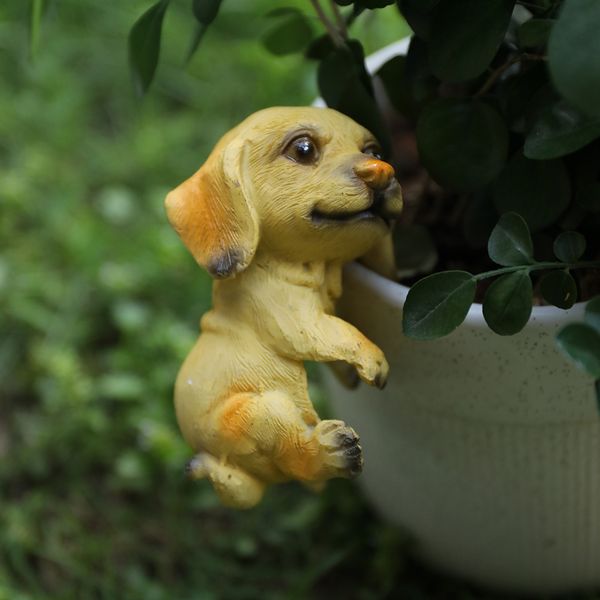 

decoration puppy statue resin flower pot hanging garden decoration resin crafts