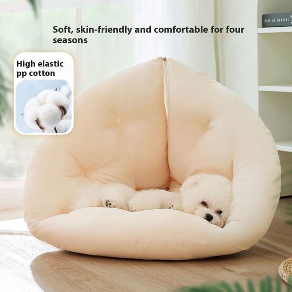 

Semi-Circular Pet Sofa with Deep Sleep Design - Cozy Cat and Dog Bed for Fall and Winter