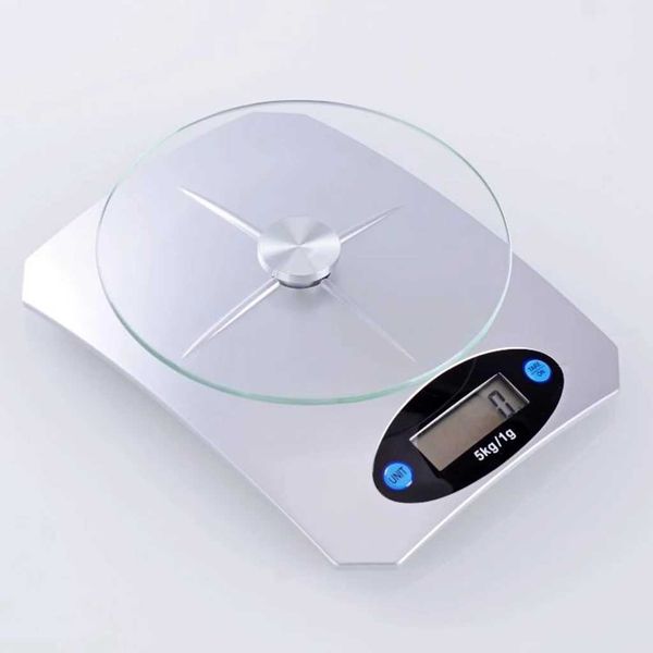 Digital ABS Glass Kitchen Scale 5KG Grams and oz for Cooking VagetablesM240815