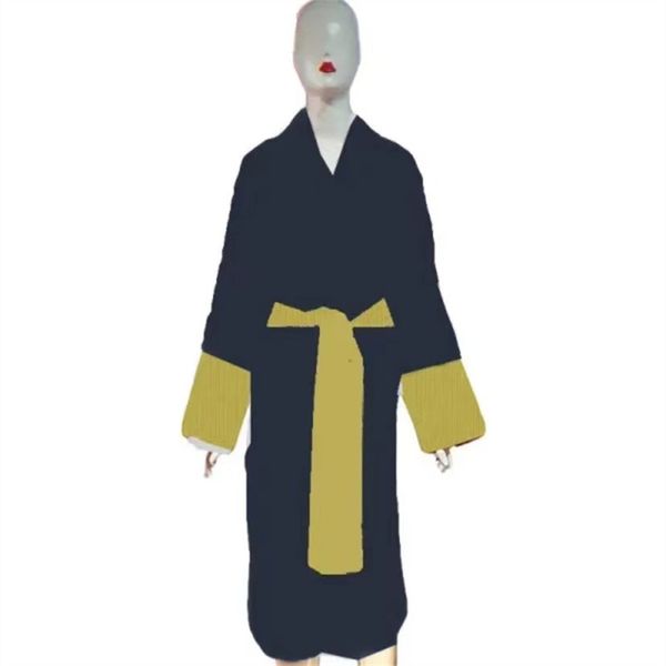 Jacquard Sleepwear Gown Vintage Robe with Waist Belt Womens Mens Winter Bath Robes Thick Dressing Gowns 8 color Mens Designer Luxury classic cotton bathrobe