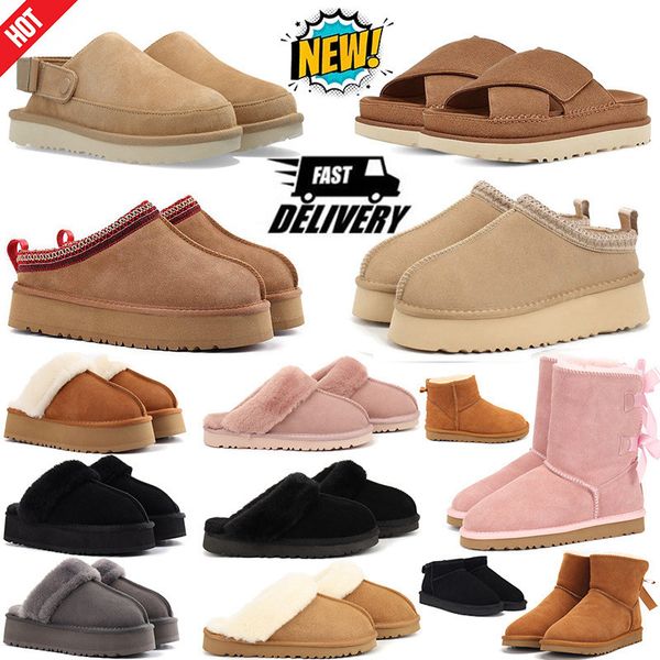 

Pink Tasman Slippers Mustard Seed Tazz Platform Women taz Australia Winter Snow Boots fluffy Designer Slides Suede Boot goldenstar clog Fur booties Disquette, Maize