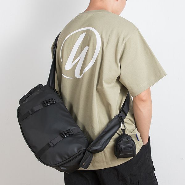 

Japanese postman bag men's and women's fixture fan can crossbody bag waterproof riding bag student shoulder bag sports bag tide, Khaki