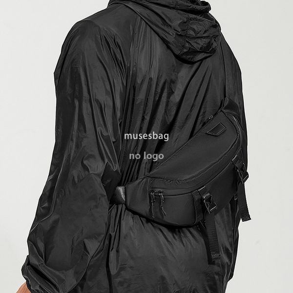 

Men's chest bag Men's fashion brand tooling crossbody bag casual small bag boys satchel shoulder bag sports small backpack, Black
