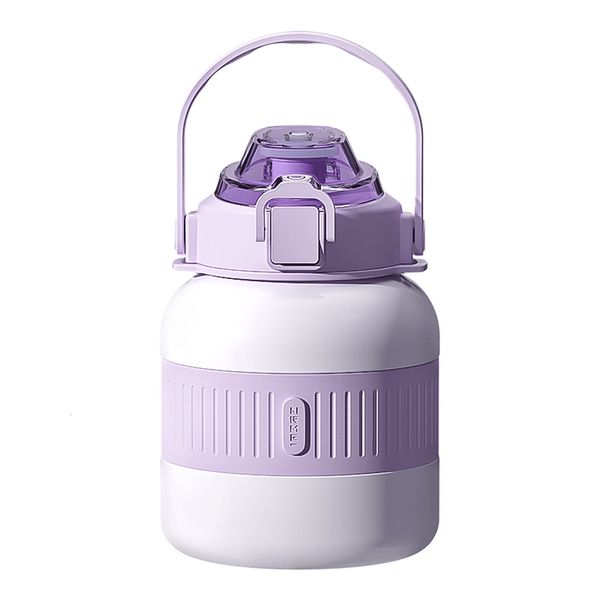 

2000ml Large Capacity Portable Water Cup with Tea Separating Straw