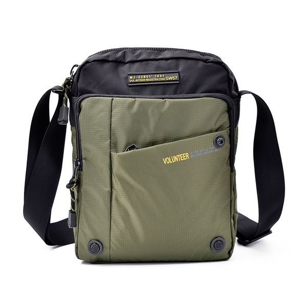 

Casual Men's Nylon Shoulder Bag Featuring Retro Oxford Fabric Design Versatile Crossbody Strap, Green