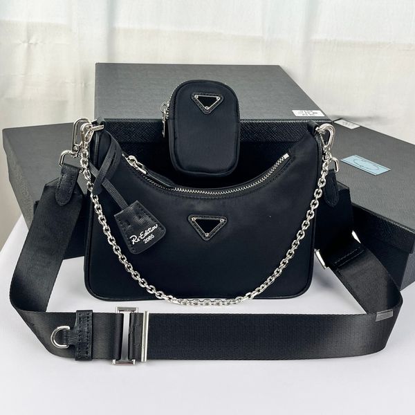 

Designer Bags Shoulder Bags Three in one handbag Wallet Crossbody Bags Nylon Handbags Fashion Mini Bags High Quality 2005 Armpit Bags Fashion, P-20