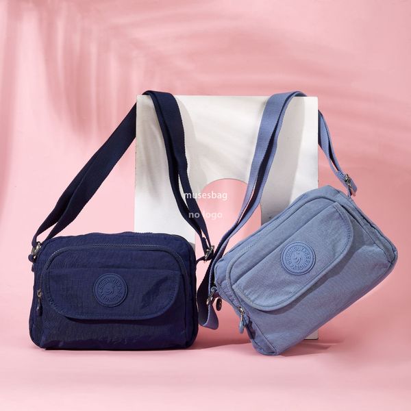

New single shoulder crossbody bag simple wind light foreign trade clamshell large capacity waterproof nylon crossbody bag wholesale, Grey