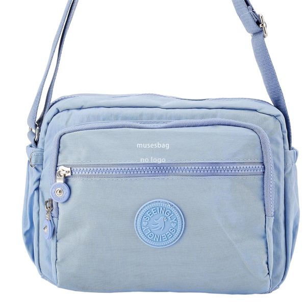 

New high quality single shoulder crossbody bag simple solid color middle-aged mother bag female foreign trade nylon crossbody bag wholesale, Deep blue
