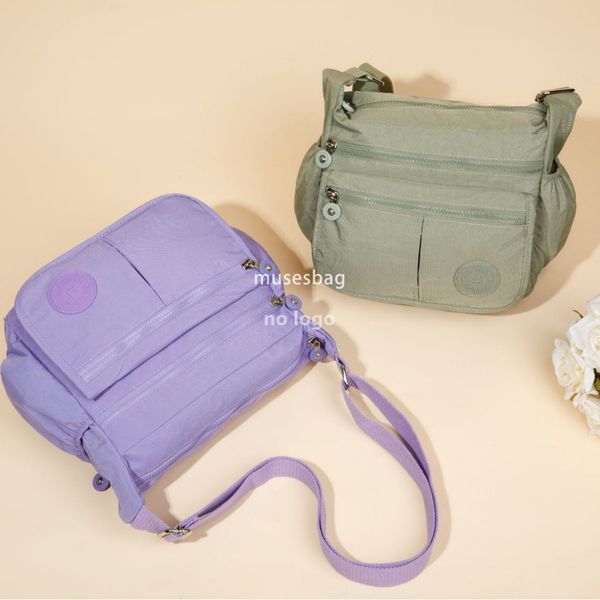 

Single shoulder crossbody bag new high quality middle-aged mother foreign trade large capacity solid color nylon shoulder bag, Blue