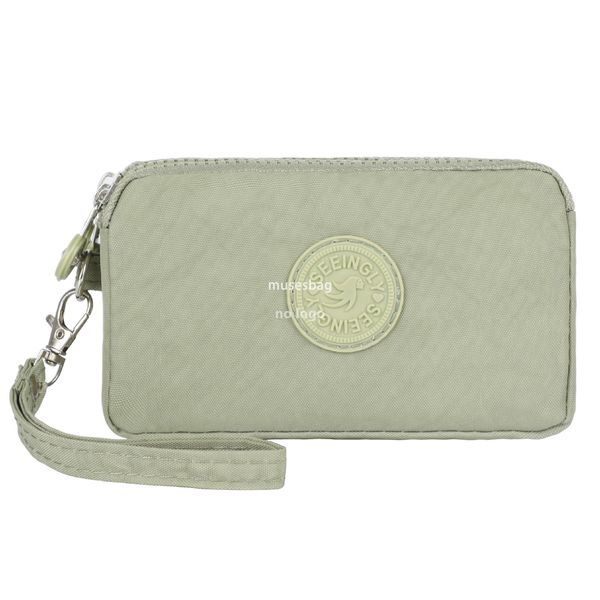 

Direct foreign trade phone bag No. 3 pull cross-border leisure wallet waterproof nylon mobile phone bag wholesale, Khaki