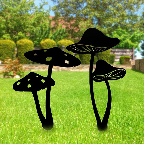 

Mushroom Decoration Mushroom Silhouette Statue Garden Mushroom Decoration Garden Stakes